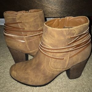 Block heel booties